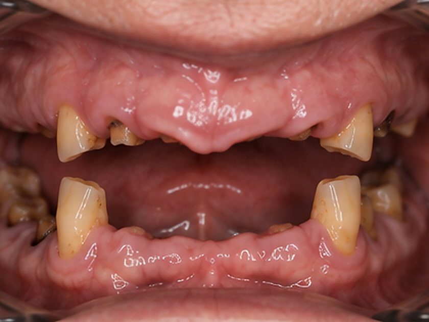 Situation initiale : Réhabilitation complète sur implants