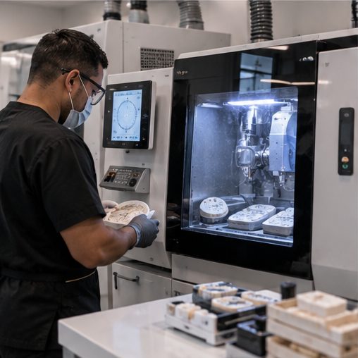 Chargement d'un disque dans l'usineuse